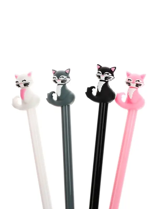 Ручка гелевая-прикол Calligrata Ручка гелевая-прикол Calligrata "Кошечка" , штрихкод на штуке, микс