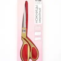 Ножницы закройные, скошенное лезвие, 9.5", 24 см, цвет золотой