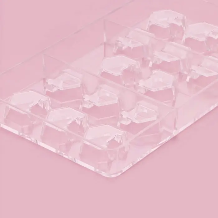 Форма для конфет и шоколада &laquo;Конструктор&raquo;, пластик, 20&times;12&times;2.5 см, 14 ячеек 2.8&times;2.8&times;0.8 см, прозрачная