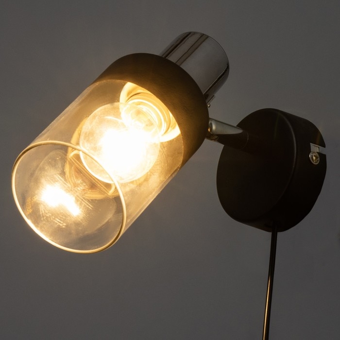 Бра с переключателем на проводе "Анабель" Е14  40Вт черный 20х8х15см