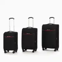 Чемодан на колёсах TEXTURA, кодовый замок, текстильный, с увеличением, 47&times;30&times;78 см, 28", чёрный