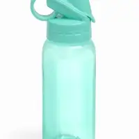 Бутылка для воды спортивная, прозрачная, 450 мл, 20&times;8 см, пластиковая, бирюзовая