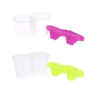 Стакан - непроливайка для рисования двойной Calligrata &laquo;Фонарики&raquo;, 150 мл &times;2, неоновый МИКС