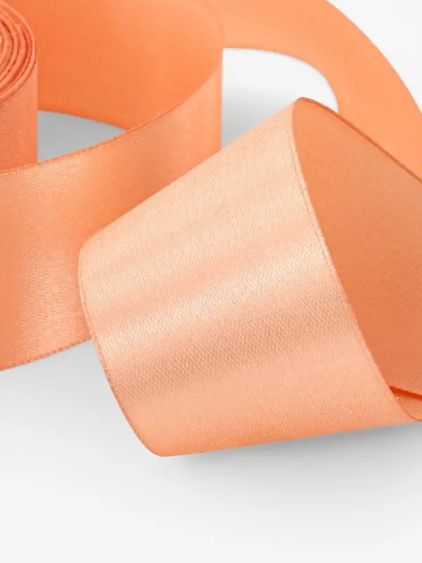 Лента атласная 38мм*25&plusmn;1ярд(23м&plusmn;1м) светло-оранжевый СП АУ