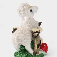 Фигурка декоративная &laquo;Барашка с мухомором, цветком&raquo;, полистоун, 10&times;6.5&times;12 см, МИКС
