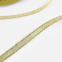 Лента парчовая, 6 мм, 23&plusmn;1 м, цвет золотой