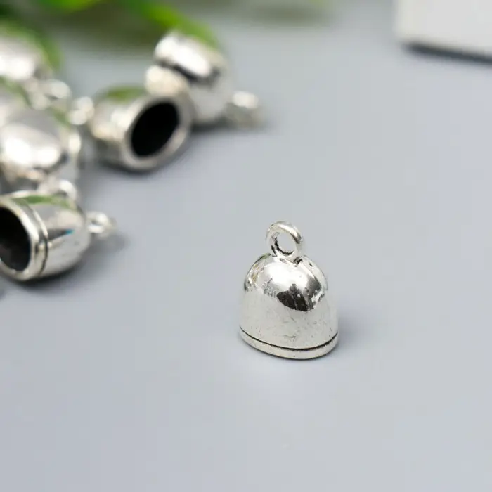 Концевик металл для творчества Концевик металл для творчества "Купол 1 линия" серебро G160B641 1,4х1,1 см