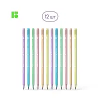 Карандаш чернографитный Berlingo Flexy Pastel HB, с ластиком, заточенный, МИКС