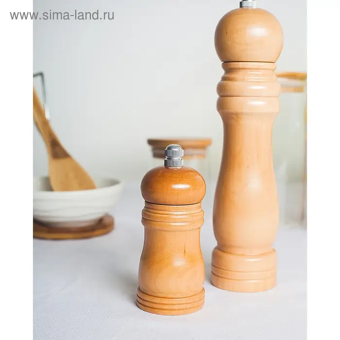 Мельница для специй Доляна &laquo;Дуновение леса&raquo;, 10.5&times;4.5 см, керамический механизм, бежевая