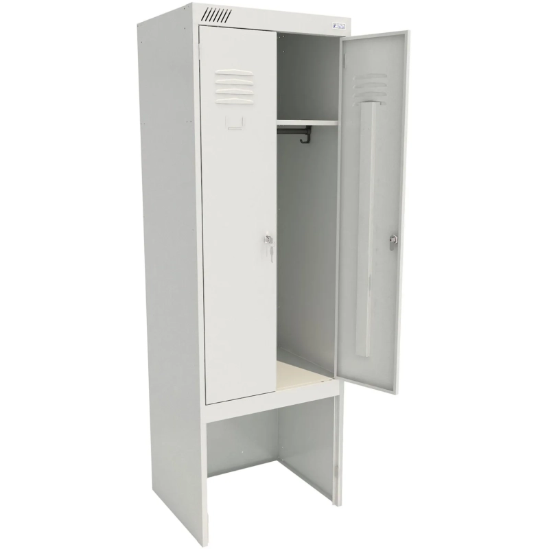 Шкаф для одежды металлический MZ_ШРК 22-600 ВСК с нишей под скамью