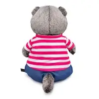 Мягкая игрушка &laquo;Кот Басик&raquo; в полосатой футболке с якорем, 19 см