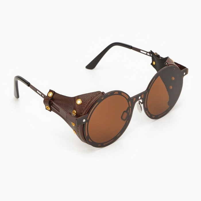 Очки солнечные женские, uv 400, кожаные шторки, дужка 14.7 см, ширина 14.4 см, линза 7 х 5.5 см 9909 Очки солнечные женские, uv 400, кожаные шторки, дужка 14.7 см, ширина 14.4 см, линза 7 х 5.5 см 9909