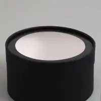 Набор подарочных коробок 2 в 1 круглых, черная, с окном, 21&times;11 - 18&times;10 см