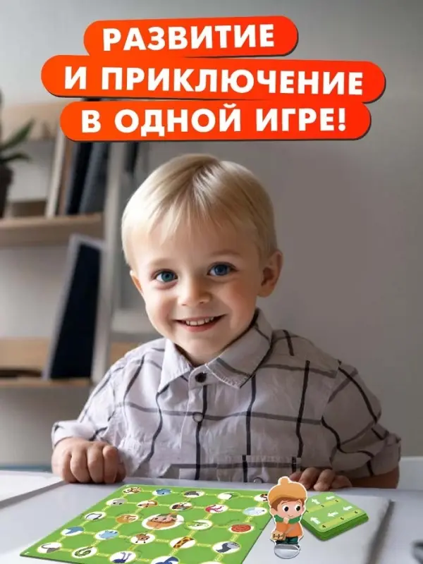 Развивающая игра &laquo;Пройди по стрелкам. Изучаем животных&raquo;, 24 карточки, 3+