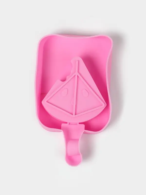 Форма для мороженого Доляна &laquo;Арбузная долька&raquo;, силикон, 14&times;7.5&times;2.5 см, розовая