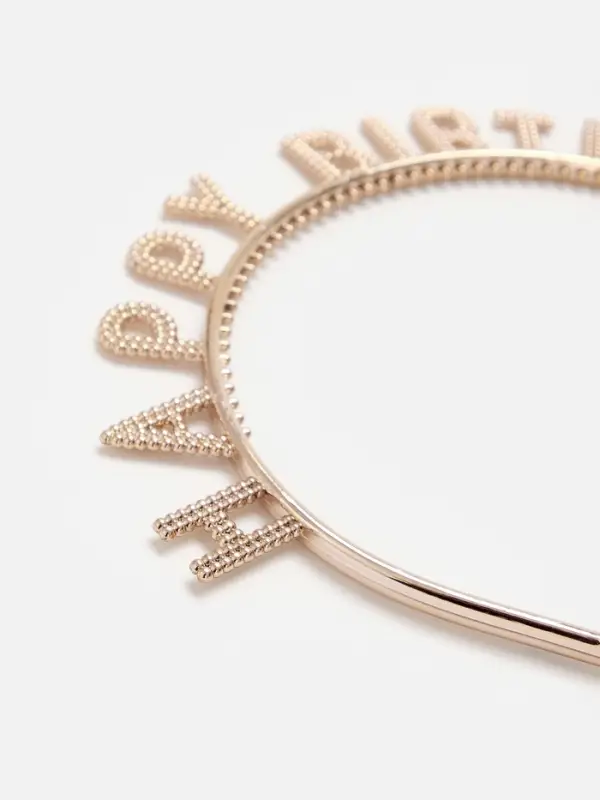 Ободок Ободок "Happy birtday" розовое золото