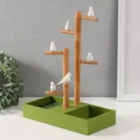 Подставка для украшений &laquo;Птички на дереве&raquo;, зелёный, 24&times;12&times;32 см
