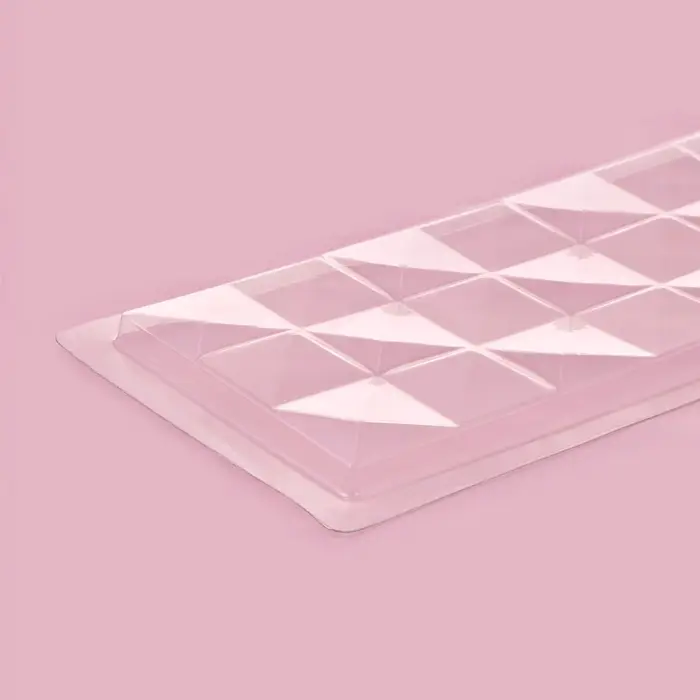 Форма для шоколада «Квадраты», пластик, 20.5×10×1 см, прозрачная