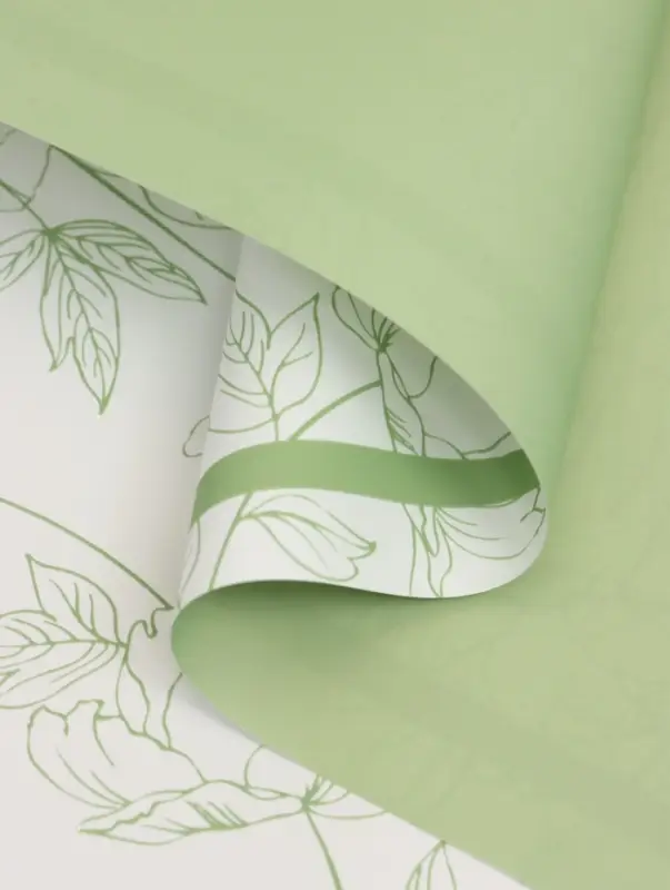 Пленка флористическая для цветов, &laquo;Букет цветов&raquo;, зелёная, 57&times;57 см