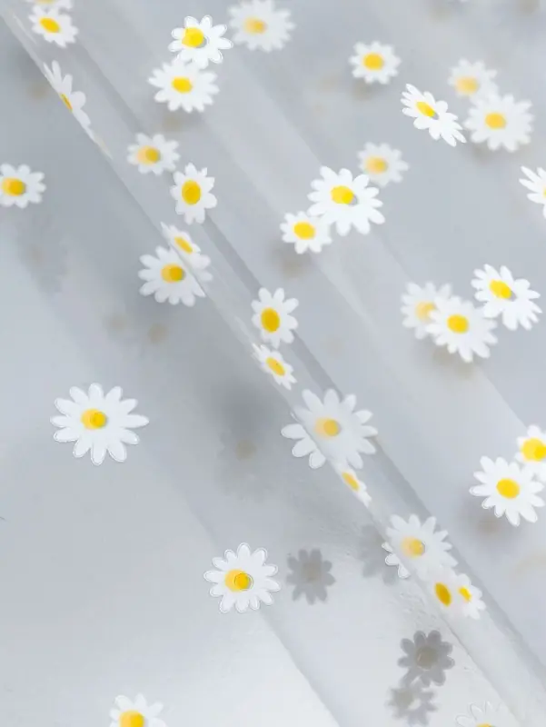 Пленка для цветов &laquo;Маргаритка&raquo; белый+жёлтый 0.7&times;8.2 м, 40 мкм