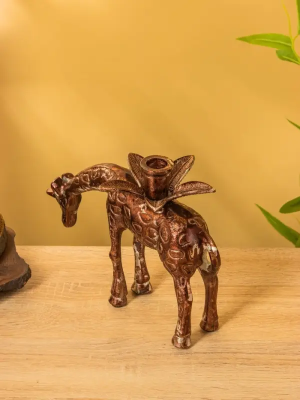 Подсвечник "Жираф" алюминий 26х11х17 см