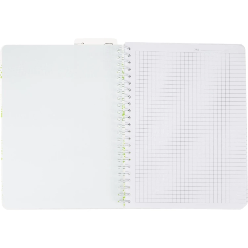 Бизнес-тетрадь WAVES А5 100л. ATTACHE клет,спир,пласт,заклад,цв.зеленый