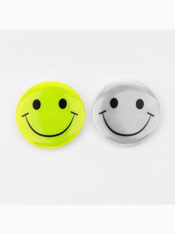 Светоотражающий значок &laquo;Смайл&raquo;, d=5.8 см, МИКС