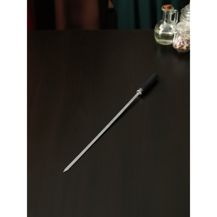 Подарочный набор для подачи шашлыка: доска - тарелка 40×18×5,5 см, шампур 1 шт, опахало, соусник, берёза Подарочный набор для подачи шашлыка: доска - тарелка 40×18×5,5 см, шампур 1 шт, опахало, соусник, берёза