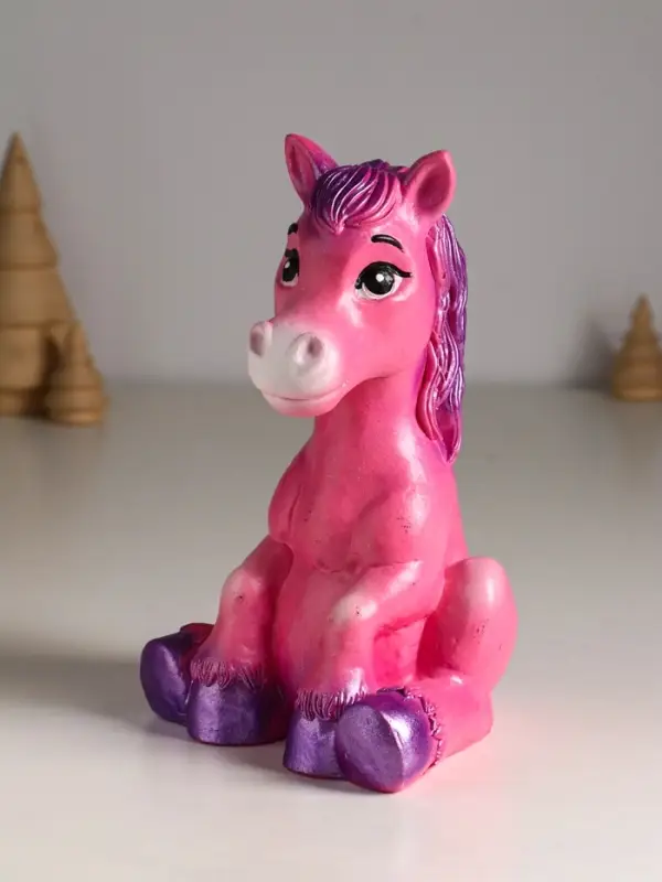 Копилка Копилка "Радостный конь" 20 см, розовый