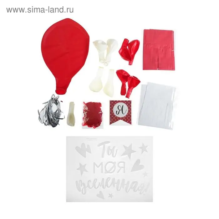 Воздушные шары, букет &laquo;Ты моя вселенная&raquo;, гирлянда, наклейки, конфетти