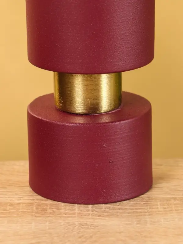 Подсвечник на 1 свечу текстурный "Баклажановый" 10,5х10,5х19 см