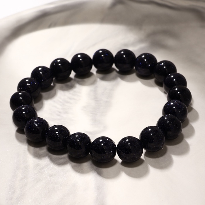 Браслет шар №10 «Авантюрин синий», 5,5 см Браслет шар №10 «Авантюрин синий», 5,5 см