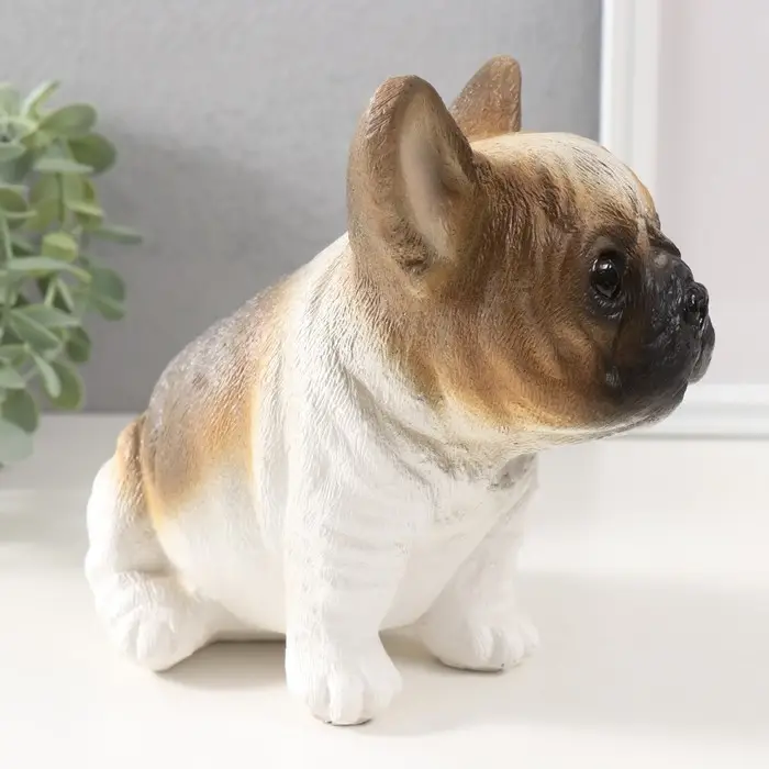 Копилка для денег &laquo;Щенок Французского бульдога&raquo;, гипс, 16.5&times;11.5&times;18 см