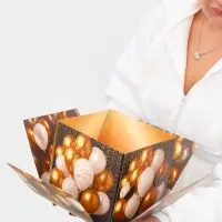 Бум-коробка подарочная с бабочками &laquo;Поздравляю&raquo;, 15&times;15&times;15 см