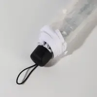 Зонт механический &laquo;Однотонный&raquo;, 3 сложения, 8 спиц, R=48/53 см, d=96 см, прозрачный, белый