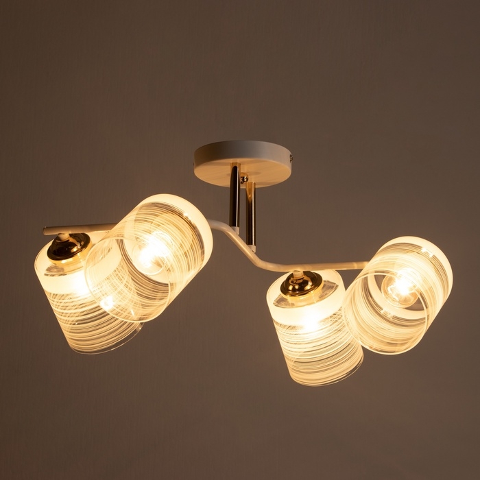 Люстра Люстра "Андо" 4хЕ27 40Вт бело-золотой 50х39х26 см