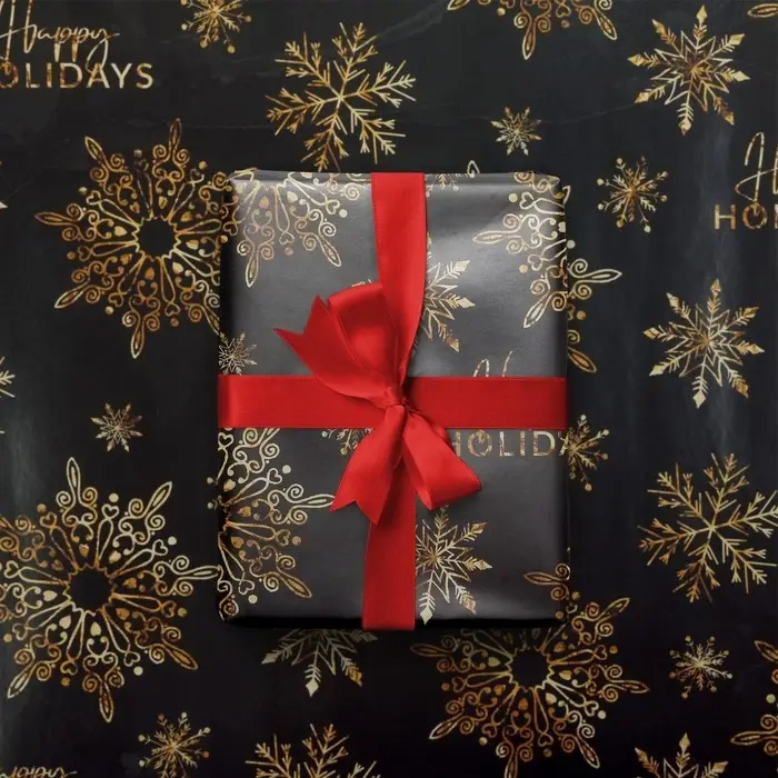 Упаковочная бумага на новый год Happy holidays, 50 х 70 см, глянцевая Упаковочная бумага на новый год Happy holidays, 50 х 70 см, глянцевая