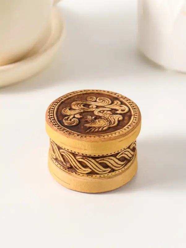 Шкатулка "Малютка" Рыбка А, 5х3 см, береста