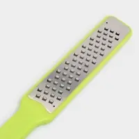Тёрка для сыра с ручкой Доляна Brighty, 31.5&times;4.5&times;1.2 см, 301 сталь, крупная сетка, салатовая