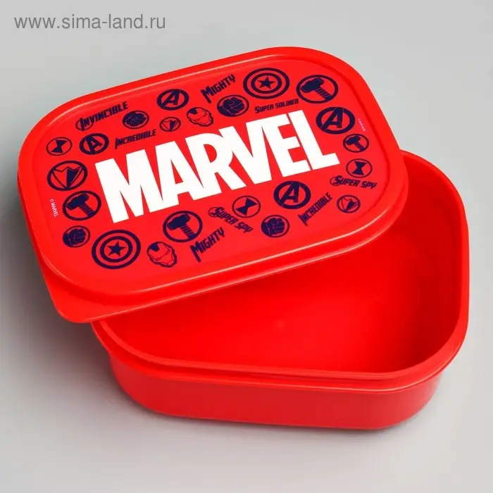 Ланч-бокс детский прямоугольный, 500 мл &laquo;Марвел&raquo;, Мстители