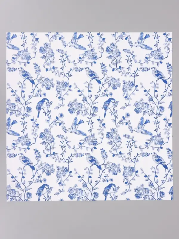 Пленка для цветов, &laquo;Весенний сад&raquo;, бело-синий, 57&times;57 см