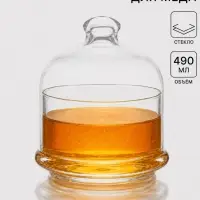 Ёмкость для мёда Paşabah&ccedil;e Basic, 490 мл, с крышкой, стекло, прозрачный