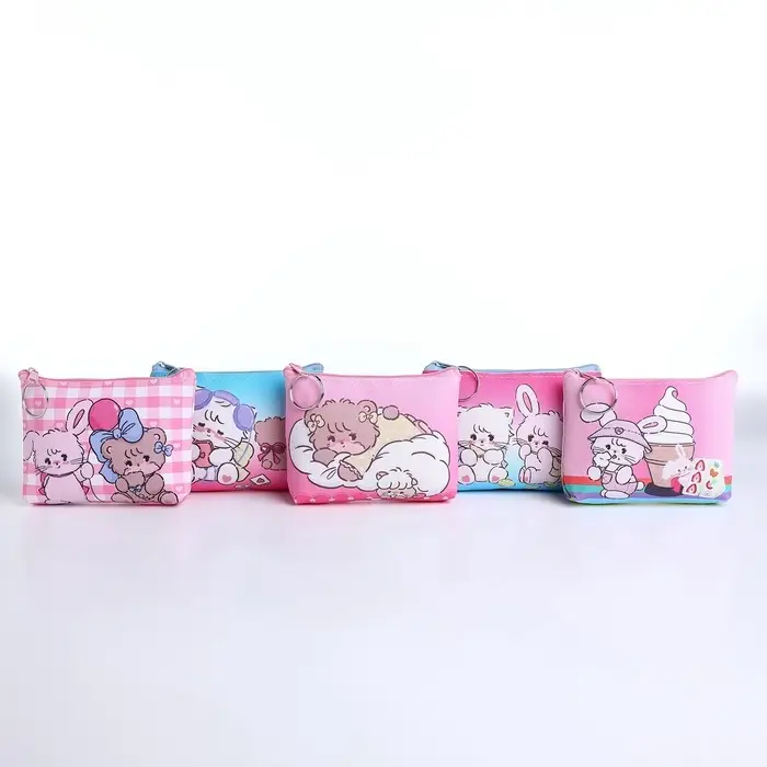 Кошелёк детский &laquo;Зайчики&raquo;, маленький, монетница, МИКС