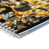 Блокнот А5, 80 листов на гребне в клетку "Ритм ночного города", обложка мелованный картон, УФ-лак, блок офсет 65г/м2