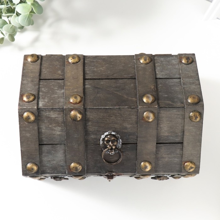 Шкатулка для украшений «Сундук. Леон», дерево, коричневый, 24×17×18.5 см Шкатулка для украшений «Сундук. Леон», дерево, коричневый, 24×17×18.5 см