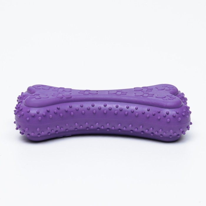 Игрушка жевательная Игрушка жевательная "Объемная кость с лапками", TPR, 12 см, фиолетовая