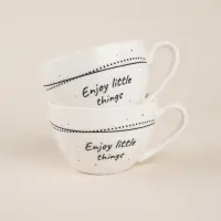 Чайный сервиз SL Home &laquo;Милый дом&raquo;, 4 предмета: 2 чашки 275 мл, 2 блюдца d=15.5 см, фарфор, белый