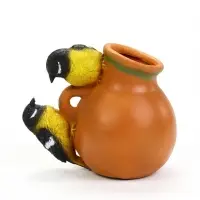 Садовая фигура - кормушка из полистоуна &laquo;Кувшин с птичками&raquo;, подвесная, 18&times;15&times;21 см, МИКС