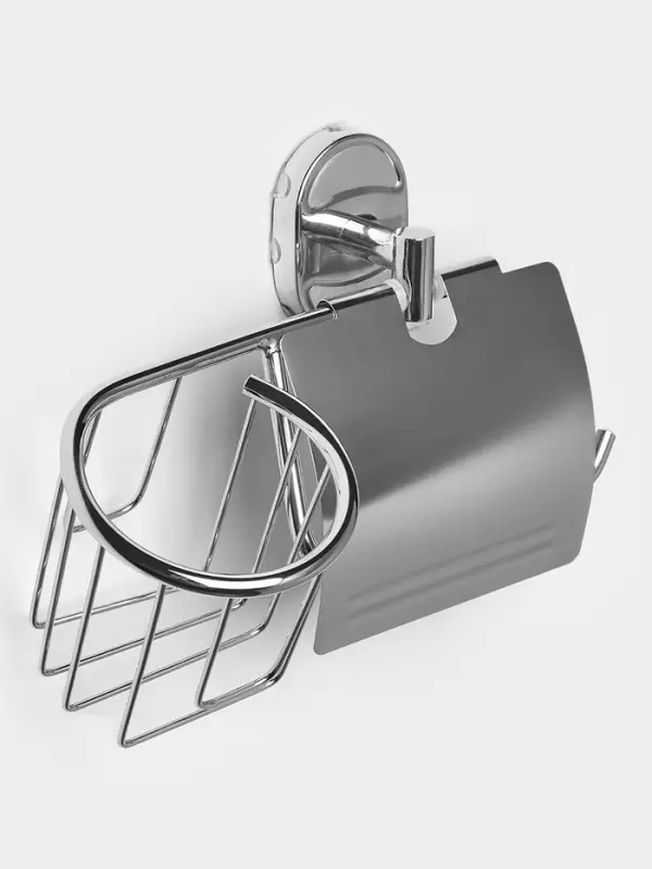 Держатель для туалетной бумаги St&ouml;lz &laquo;Нео&raquo;, с подставкой под освежитель воздуха, хромированный