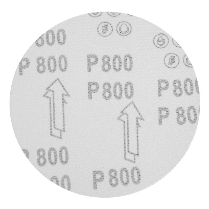 Круг абразивный шлифовальный под  Круг абразивный шлифовальный под "липучку" ТУНДРА, 150 мм, Р800, 5 шт.